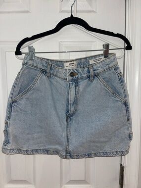 Light Wash Denim Mini Skirt